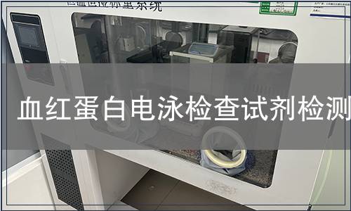 血紅蛋白電泳檢查試劑檢測