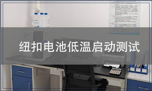 紐扣電池低溫啟動測試