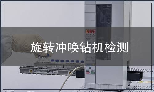 旋轉沖喚鉆機檢測