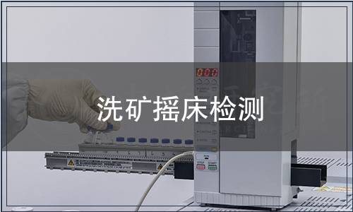 洗礦搖床檢測