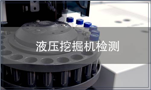 液壓挖掘機檢測