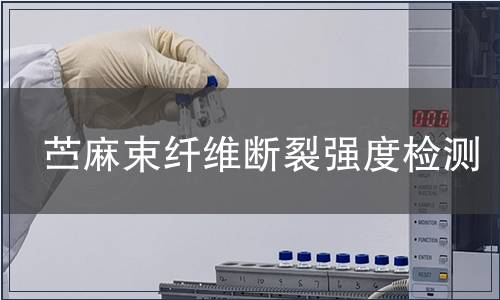 苧麻束纖維斷裂強度檢測
